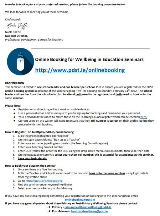 Wellbeing letter 2