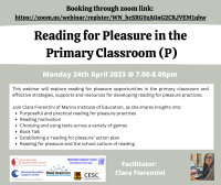 Reading for Pleasure in the Primary Classroom