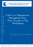 Calm is a superpower. Navigating your own course I the workplace.