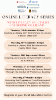Literacy Series-Creating a Literacy rich environment in a Junior and Senior classroom.