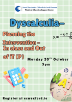 Dyscalculia- Planning the Intervention-In class and out of it (P)