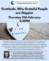 Gratitude. Why grateful people are happier.