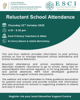 Reluctant School Attendance Webinar (Post Primary Schools)