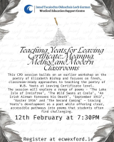 Teaching Yeats for Leaving Certificate: Meaning, Method and Modern Classrooms