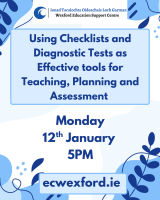 Using Checklists and Diagnostic Tests as Effective tools for Teaching, Planning and Assessment (P) Workshop 1
